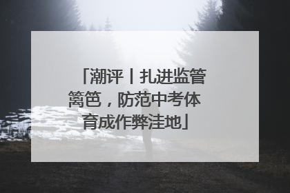 潮评丨扎进监管篱笆，防范中考体育成作弊洼地