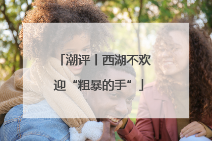 潮评丨西湖不欢迎“粗暴的手”