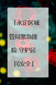永定区城管局紧急排险 守护居民安全