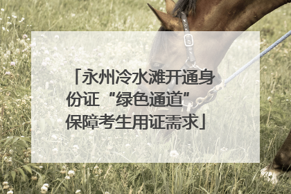 永州冷水滩开通身份证“绿色通道” 保障考生用证需求