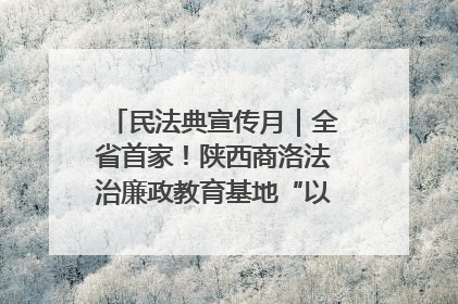 民法典宣传月｜全省首家！陕西商洛法治廉政教育基地“以案说纪”润人心