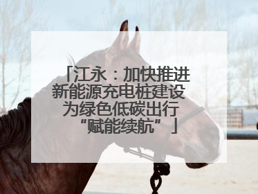 江永：加快推进新能源充电桩建设 为绿色低碳出行“赋能续航”