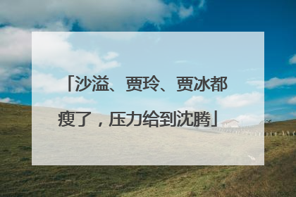 沙溢、贾玲、贾冰都瘦了，压力给到沈腾