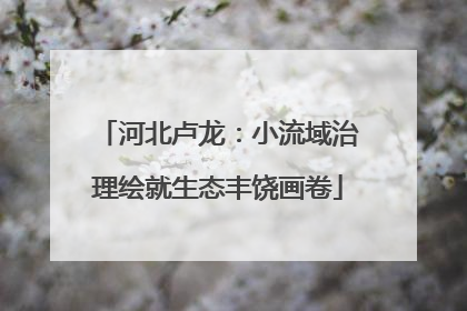河北卢龙：小流域治理绘就生态丰饶画卷