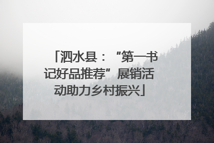 泗水县：“第一书记好品推荐”展销活动助力乡村振兴