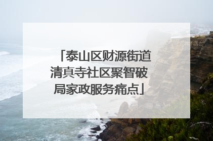 泰山区财源街道清真寺社区聚智破局家政服务痛点