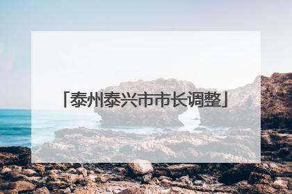 泰州泰兴市市长调整