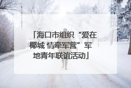海口市组织“爱在椰城 情牵军营”军地青年联谊活动