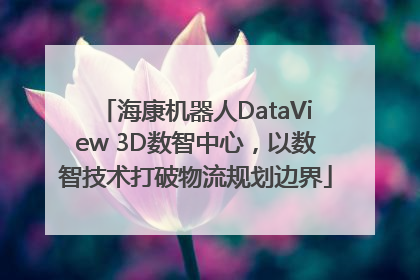 海康机器人DataView 3D数智中心，以数智技术打破物流规划边界
