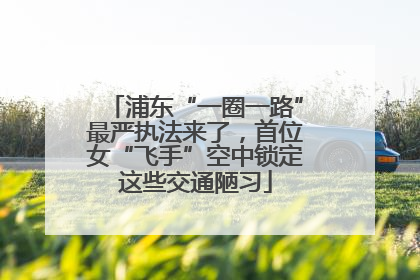 浦东“一圈一路”最严执法来了，首位女“飞手”空中锁定这些交通陋习