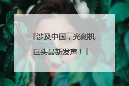 涉及中国，光刻机巨头最新发声！