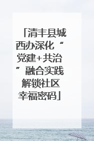 清丰县城西办深化“党建+共治”融合实践 解锁社区幸福密码