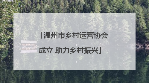 温州市乡村运营协会成立 助力乡村振兴