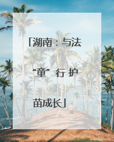湖南：与法“童”行 护苗成长