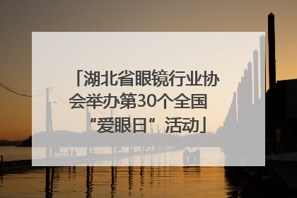 湖北省眼镜行业协会举办第30个全国“爱眼日”活动