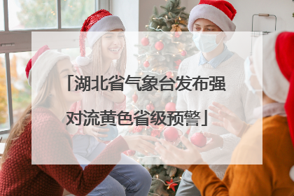 湖北省气象台发布强对流黄色省级预警