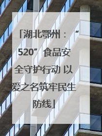 湖北鄂州：“520”食品安全守护行动 以爱之名筑牢民生防线