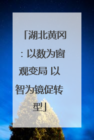 湖北黄冈：以数为窗观变局 以智为镜促转型