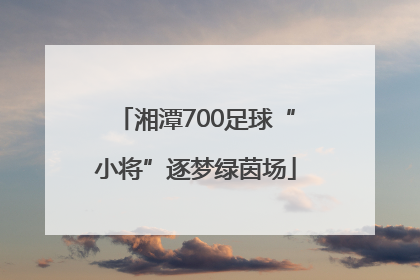 湘潭700足球“小将”逐梦绿茵场