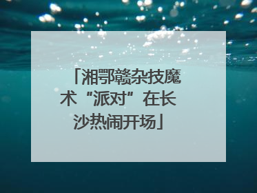 湘鄂赣杂技魔术“派对”在长沙热闹开场
