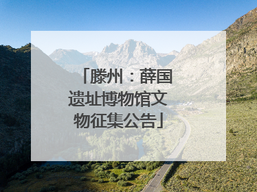 滕州：薛国遗址博物馆文物征集公告