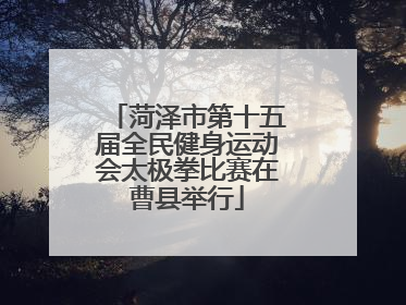 菏泽市第十五届全民健身运动会太极拳比赛在曹县举行