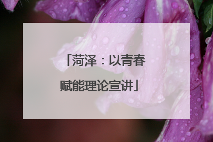 菏泽：以青春赋能理论宣讲