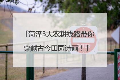 菏泽3大农耕线路带你穿越古今田园诗画！