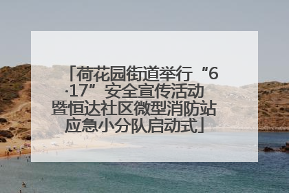 荷花园街道举行“6·17”安全宣传活动暨恒达社区微型消防站应急小分队启动式