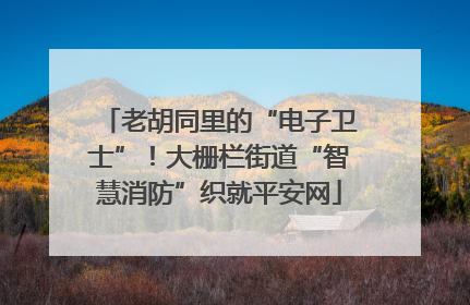 老胡同里的“电子卫士”！大栅栏街道“智慧消防”织就平安网