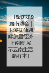 聚焦第9届南博会｜玉溪抚仙湖畔旅居经济上南博 展示云南生活新样本