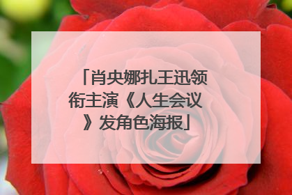 肖央娜扎王迅领衔主演《人生会议》发角色海报