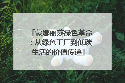 蒙娜丽莎绿色革命：从绿色工厂到低碳生活的价值传递