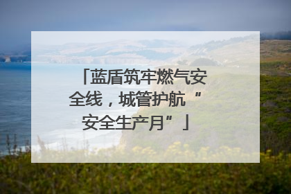 蓝盾筑牢燃气安全线，城管护航“安全生产月”