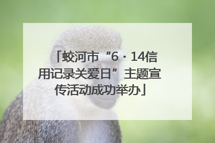 蛟河市“6・14信用记录关爱日”主题宣传活动成功举办