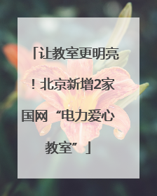 让教室更明亮！北京新增2家国网“电力爱心教室”