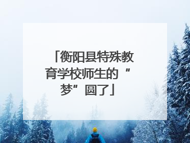 衡阳县特殊教育学校师生的“梦”圆了