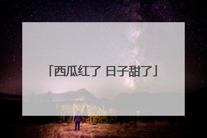 西瓜红了 日子甜了
