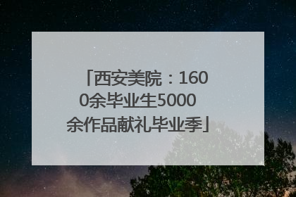 西安美院：1600余毕业生5000余作品献礼毕业季