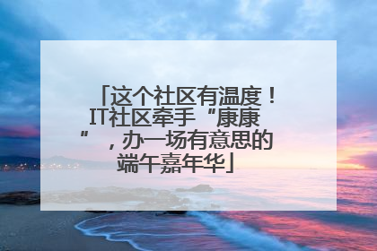 这个社区有温度！IT社区牵手“康康”，办一场有意思的端午嘉年华