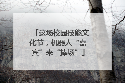 这场校园技能文化节，机器人“嘉宾”来“捧场”