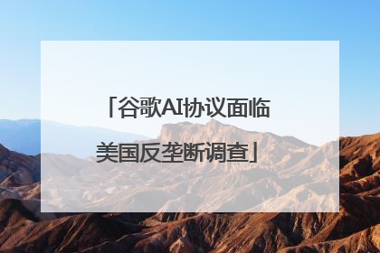 谷歌AI协议面临美国反垄断调查