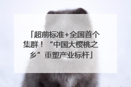 超前标准+全国首个集群！“中国大樱桃之乡”重塑产业标杆
