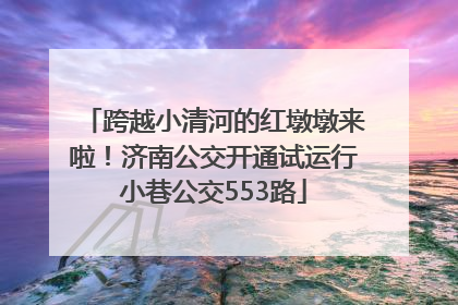 跨越小清河的红墩墩来啦！济南公交开通试运行小巷公交553路