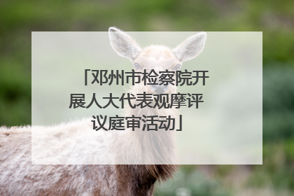 邓州市检察院开展人大代表观摩评议庭审活动