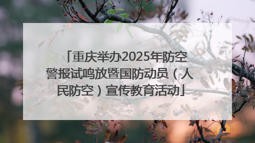 重庆举办2025年防空警报试鸣放暨国防动员（人民防空）宣传教育活动
