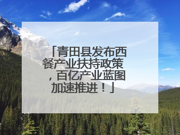 青田县发布西餐产业扶持政策，百亿产业蓝图加速推进！