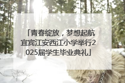 青春绽放，梦想起航 宜宾江安西江小学举行2025届学生毕业典礼
