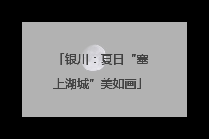银川：夏日“塞上湖城”美如画
