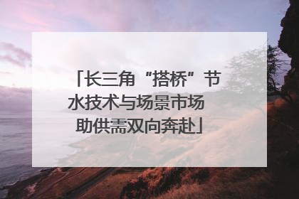 长三角“搭桥”节水技术与场景市场 助供需双向奔赴